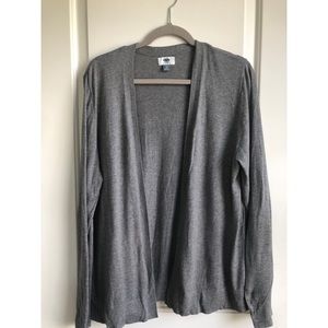 Grey open front Old Navy cardigan